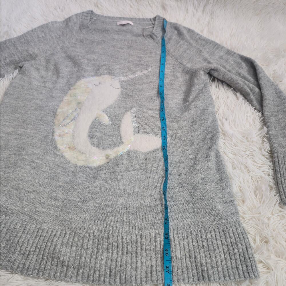 Lauren Conrad Gray Crewneck Mermaidcore Sweater - Picture 11 of 13